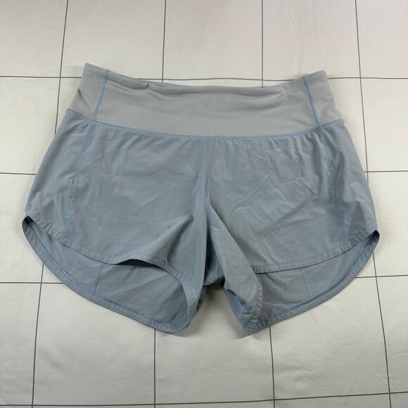 Lululemon Shorts Womens 6 Tall Light Blue Speed Up Athletic Lined Running Gym - Picture 1 of 11